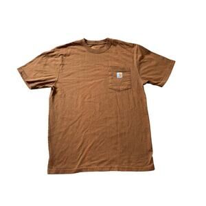 CARHARTT  Mens short sleeve  T-Shirt, Brown/Tan, size M, Cotton, Workwear